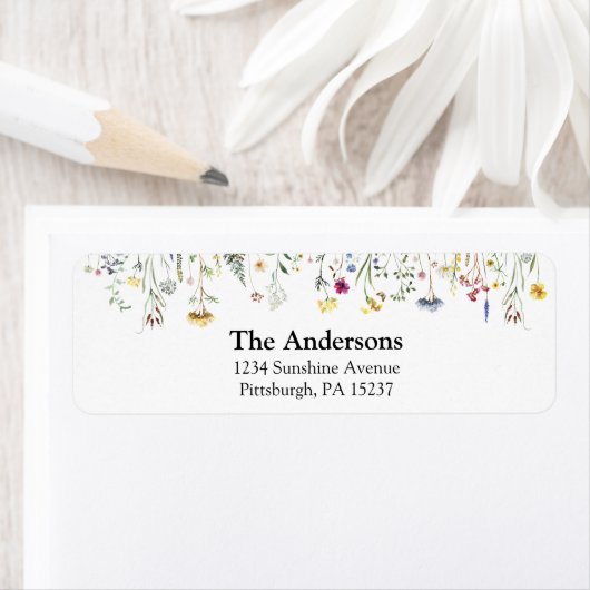 Wasbloem Achtergrondlabel Etiket (Insitu)