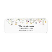 Wasbloem Achtergrondlabel Etiket (Voorkant)