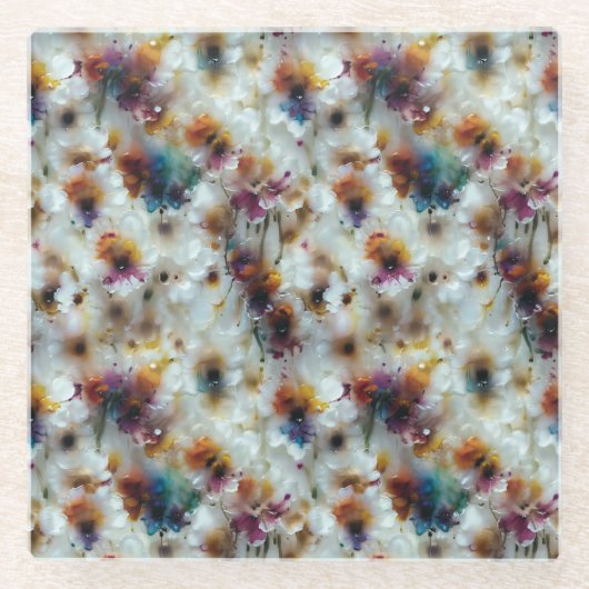 wasbloemblaadje glazen onderzetter (Voorkant)