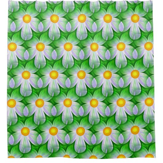 wasbloemen douchegordijn (Voorkant)