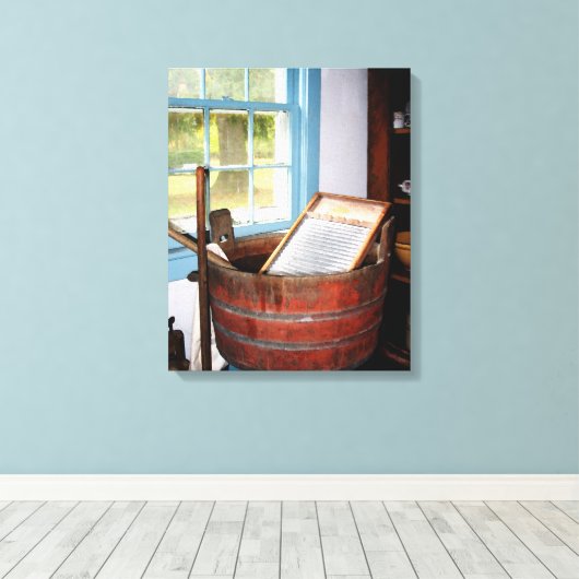 Wasbord Canvas Afdruk (Insitu (Houten vloer))