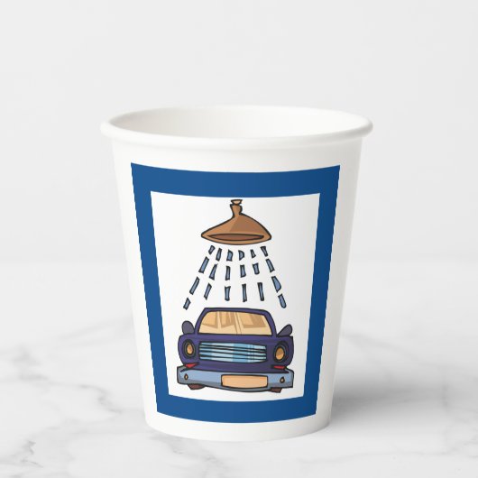 Wasbord voor auto papieren bekers (Voorkant)