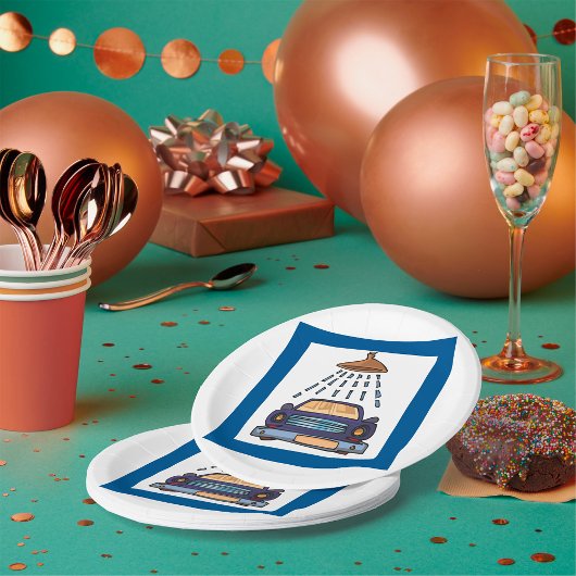 Wasbord voor auto papieren bordje