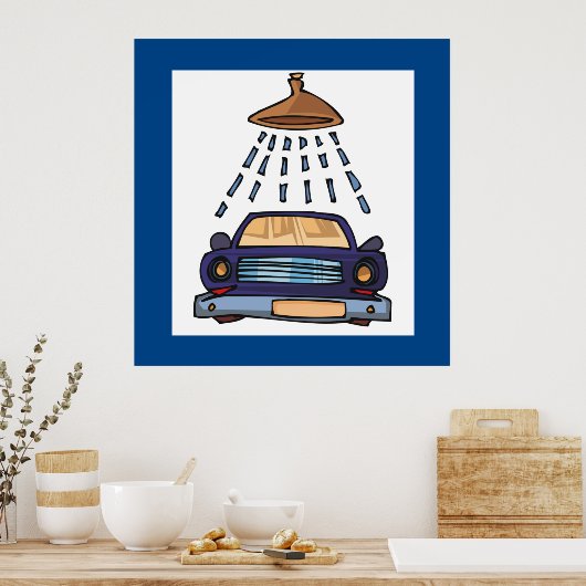 Wasbord voor auto poster (Keuken)