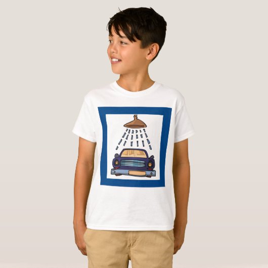 Wasbord voor auto t-shirt (Voorkant volledig)