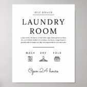 Wasbord voor wasruimte, kunstruimte voor nut poster (Voorkant)