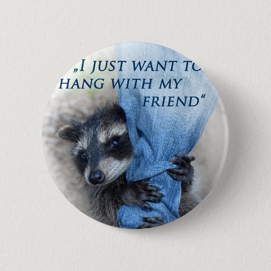 Waschbär - Abhängen Ronde Button 5,7 Cm (Voorkant)