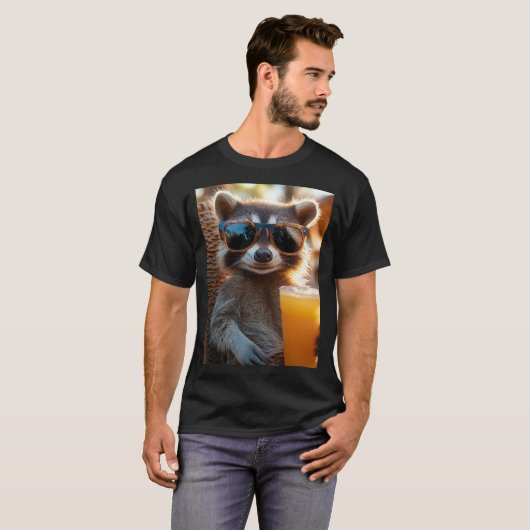 Waschbär bleibt cool t-shirt (Voorkant volledig)