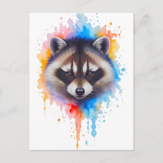 Waschbär  briefkaart (Voorkant)