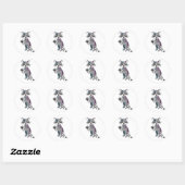 Waschbär mit Schaf Ronde Sticker (Vel)