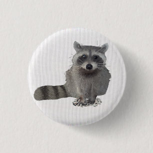 Waschbär Ronde Button 3,2 Cm
