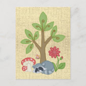 Waschbär unterm Baum Briefkaart (Voorkant)