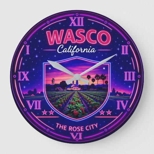 Wasco California Agricultural Fields Grote Klok (Voorkant)