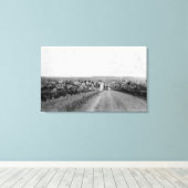 Wasco, Oregon Vods Oogoog Uitzicht Foto Canvas Afdruk (Insitu (Houten vloer))
