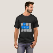 WASD Computer Gaming voor PC Gamers Funny Blue T-shirt (Voorkant volledig)