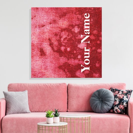 Wasd Denim Design #10 op Emporio Moffa Canvas Afdruk (Insitu (Woonkamer))