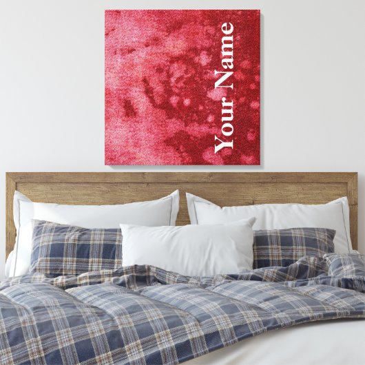 Wasd Denim Design #10 op Emporio Moffa Canvas Afdruk (Insitu (Slaapkamer))