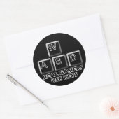 WASD - Echte gamers gebruiken sleutels Ronde Sticker (Envelop)