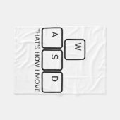 Wasd Gaming Design - Iconisch toetsenbord voor pc- Fleece Deken (Voorkant (Horizontaal))