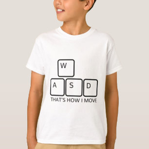 Wasd Gaming Design - Iconisch toetsenbord voor pc- T-shirt