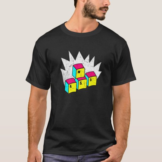 WASD Het Is Wat Me Beweegt Computer Videogames Gam T-shirt (Voorkant)