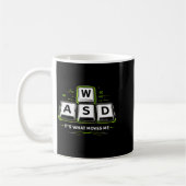 Wasd Het Is Wat Me Beweegt .grappig Pc Gamer Compu Koffiemok (Links)