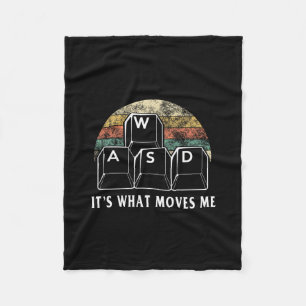 Wasd het is wat me beweegt - Grappige pc-gamer-com Fleece Deken