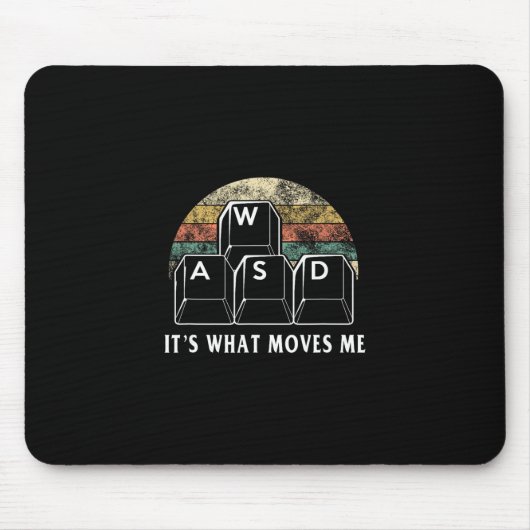 Wasd het is wat me beweegt - Grappige pc-gamer com Muismat (Voorkant)