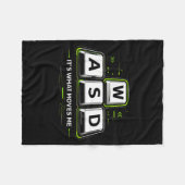 Wasd het is wat me beweegt .grappige Pc Gamer Comp Fleece Deken (Voorkant (Horizontaal))