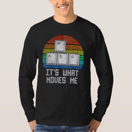 Wasd Het Is Wat Me Beweegt Pc Gamer Computernerd T-shirt (Voorkant)