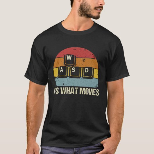 WASD Het is wat me beweegt PC gamer gaming T-shirt (Voorkant)