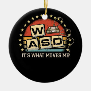WASD Het is wat me drijft op PC Gamer Computer Ner Keramisch Ornament
