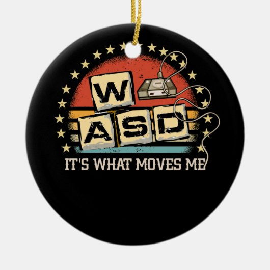 WASD Het is wat me drijft op PC Gamer Computer Ner Keramisch Ornament (Voorkant)