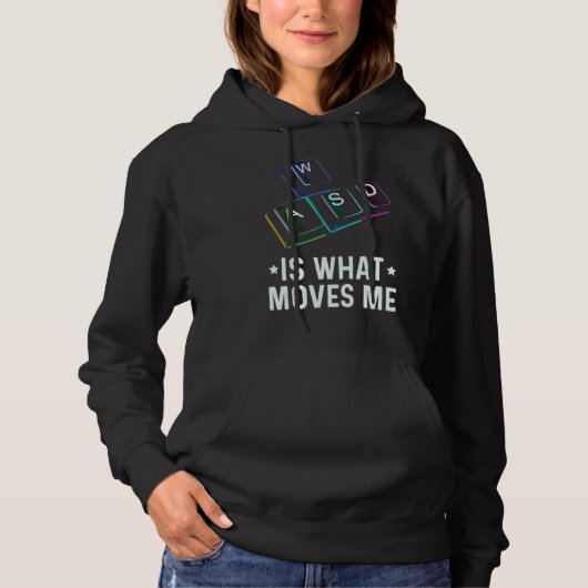 Wasd is wat me citeert voor een PC nerd Hoodie (Voorkant)