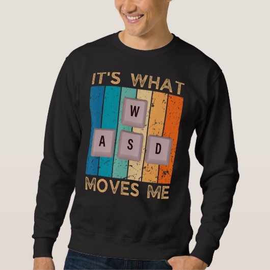 Wasd PC Gamer Shirt Video Gaming Keyboard-toetsenb (Voorkant)