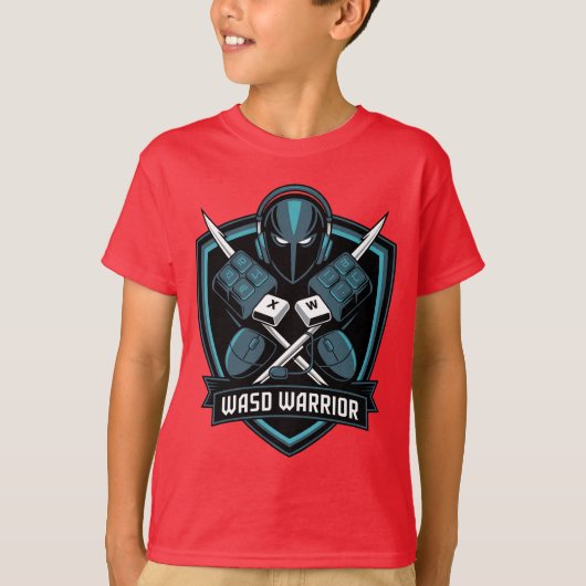 WASD PC-gamer T-shirts voor videogameliefhebbers (Voorkant)