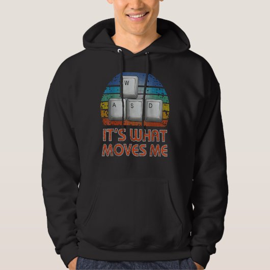 WASD PC Gamer Video Gaming Boys Mannen Hoodie (Voorkant)