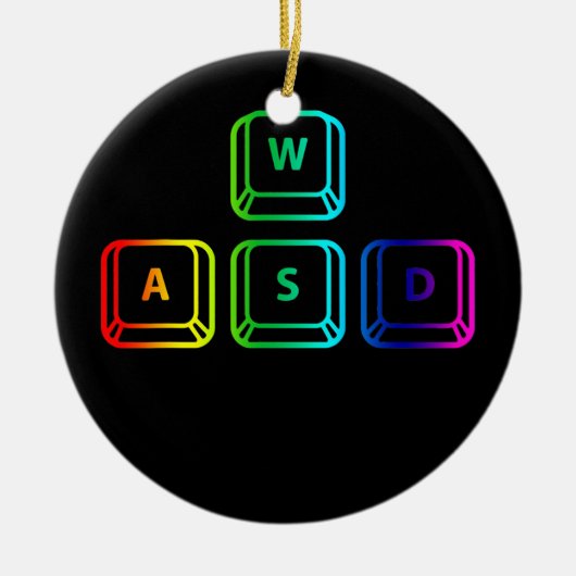 WASD-toetsenbord - Computer Gamer PC Gaming Keramisch Ornament (Voorkant)