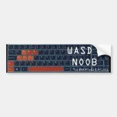 "WASD U NOOB"-Bumpersticker Bumpersticker (Voorkant)