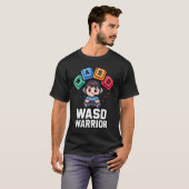 WASD Warrior PC Gamer T-shirts voor Gamen (Voorkant volledig)