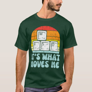 WASD Wat Me Beweegt PC Gamen Retro Gamer Mannen Jo T-shirt