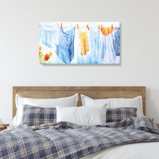 Wasdag in bloei canvas afdruk (Insitu (Slaapkamer))