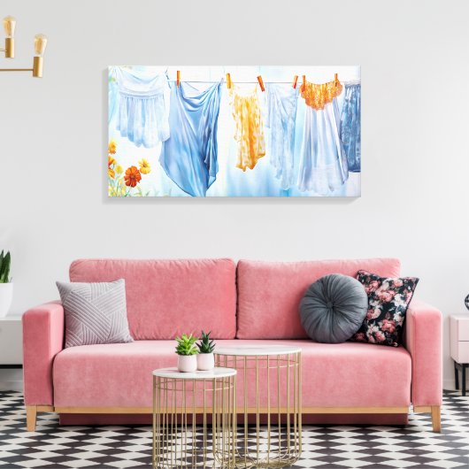 Wasdag in bloei canvas afdruk (Insitu (Woonkamer))