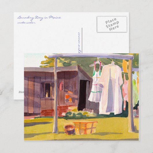 Wasdag in Maine Briefkaart (Voorkant / Achterkant)