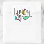 Wasdag Vierkante Sticker (Tas)