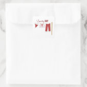 Wasdag Vierkante Sticker (Tas)