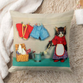 wasdag voor tabby kitten kussen (Deken)