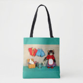 wasdag voor tabby kitten tote bag (Voorkant)