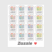 Wasdag Wasmand schoonmaak klusjes Planner Sticker (Vel)