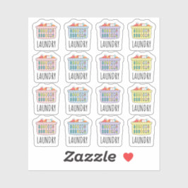 Wasdag Wasmand schoonmaak klusjes Planner Sticker